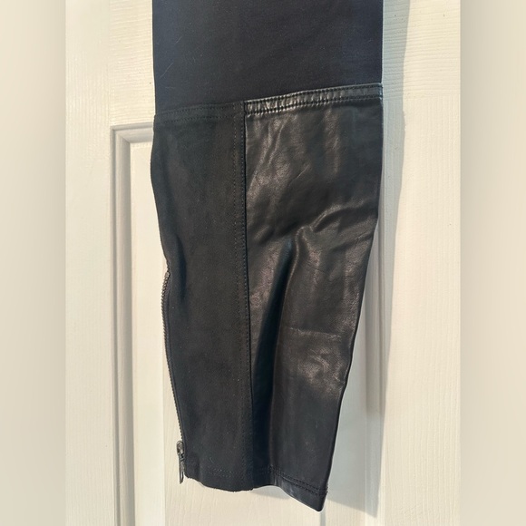 ANTHROPOLOGIE NWT Sz 32 Faux Suede Leather Patch Ankle Zipped Slim Pant Pull On - Picture 5 of 16
